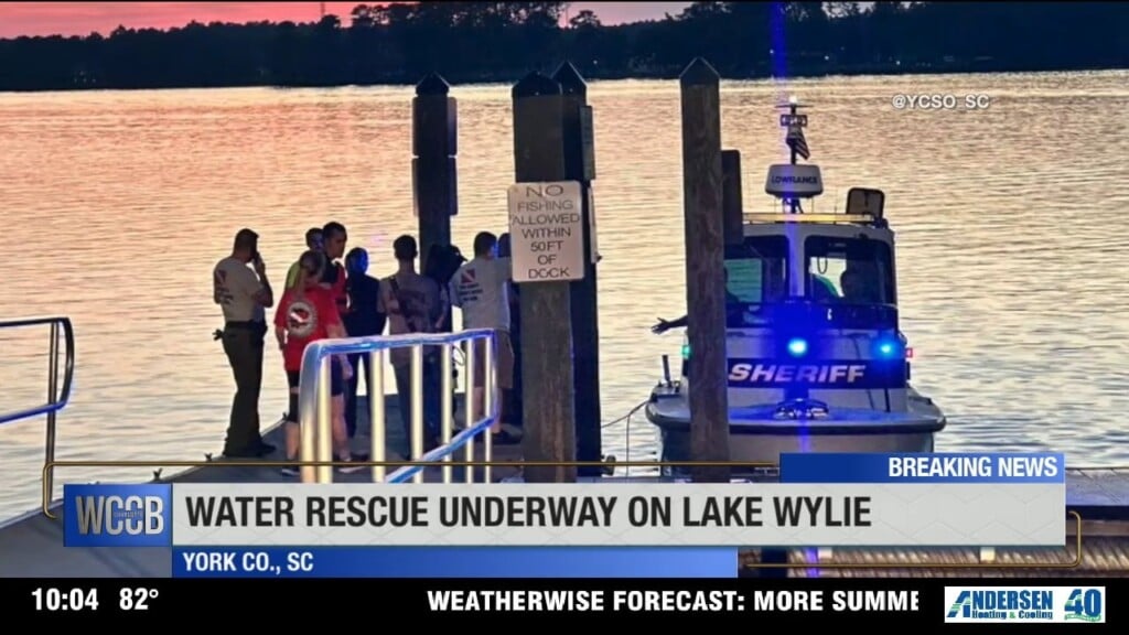 Water Rescue Effort On Lake Wylie