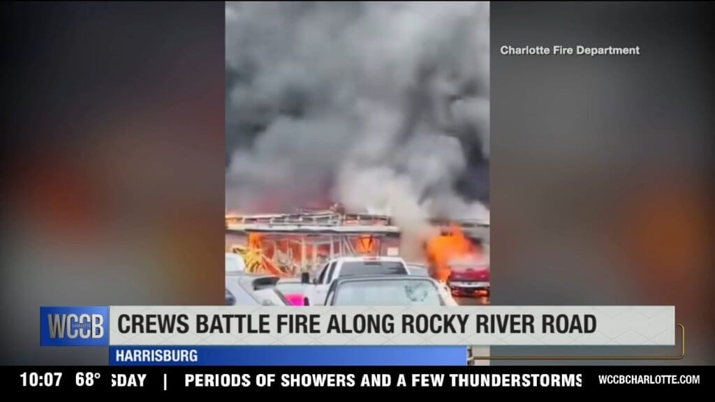 Crews Battle Fire Along Rocky River Road