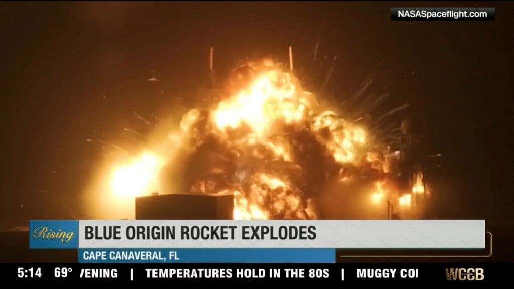 Blue Origin Rocket Explodes On The Launch Pad During An Engine Firing Test