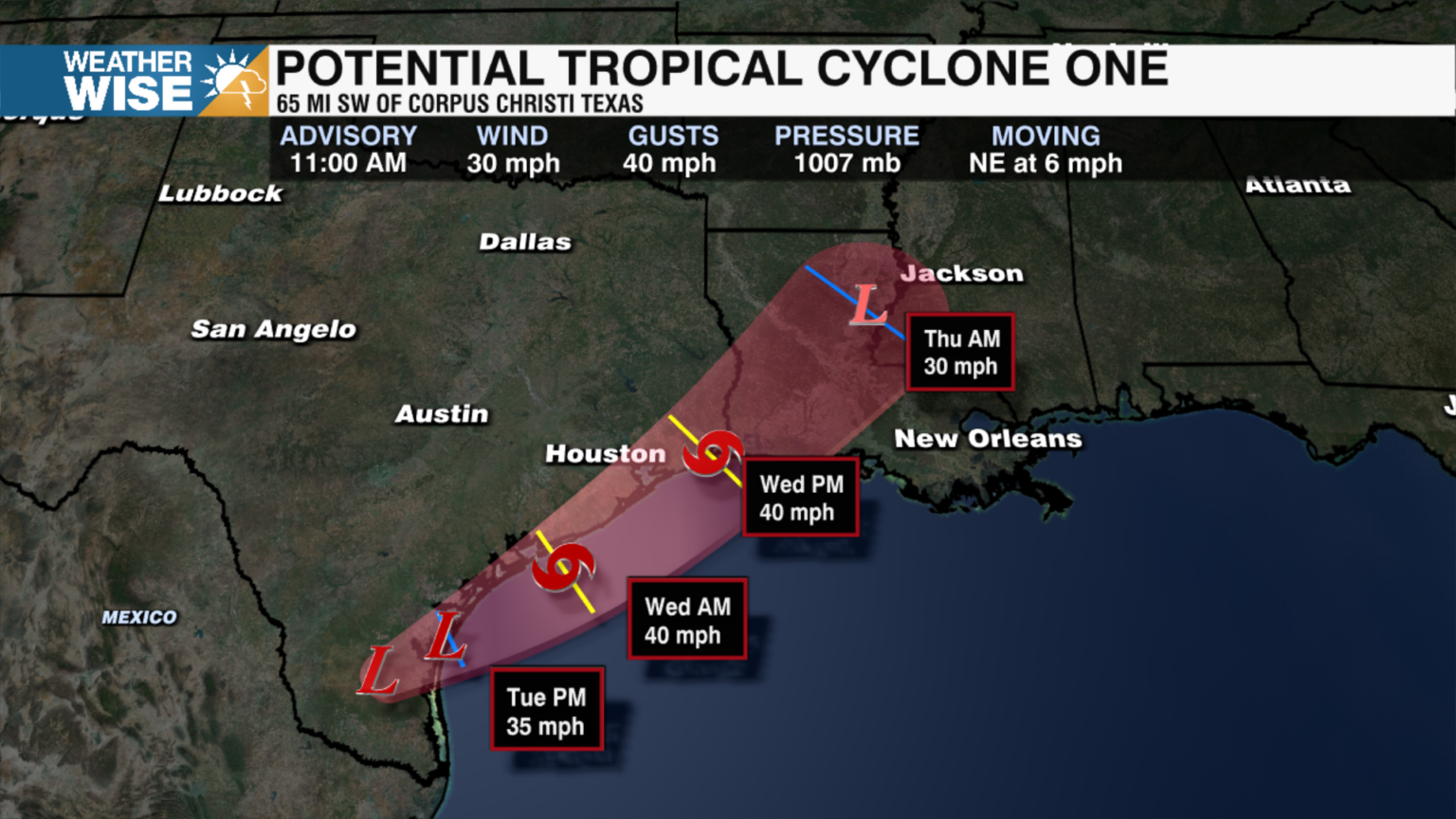 Potential Tropical Cyclone One will bring rain to parts of the