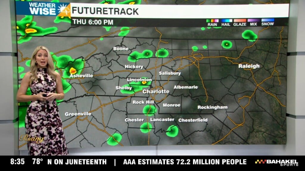 Afternoon Storms Before Numerous Showers Move In Overnight