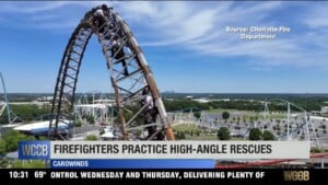 Charlotte Firefighters Practice High Angle Rescues