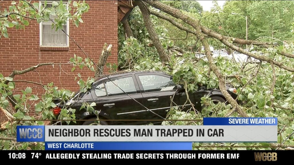 Neighbor Rescues Man Trapped In Car