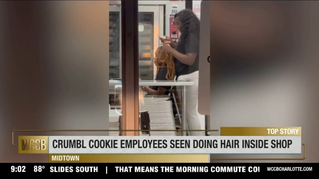 Crumble Cookie Employees Seen Doing Hair Inside Shop