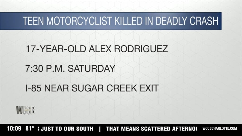Teen Motorcyclist Killed In Crash