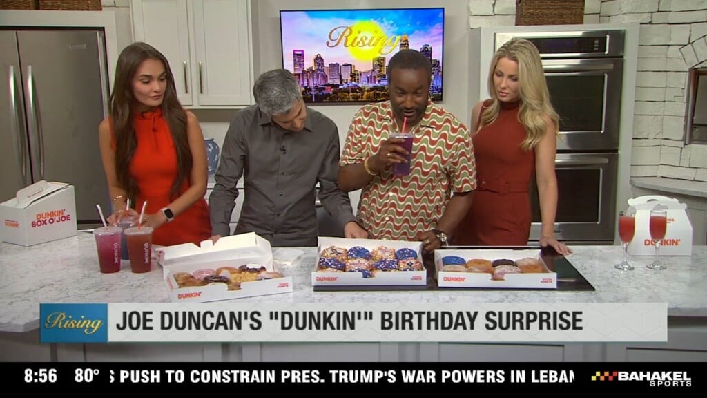 Rising's Joe Duncan Gets A "dunkin'" Birthday Surprise!