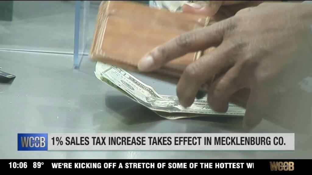 1% Sales Tax Increase Takes Effect In Mecklenburg Co.