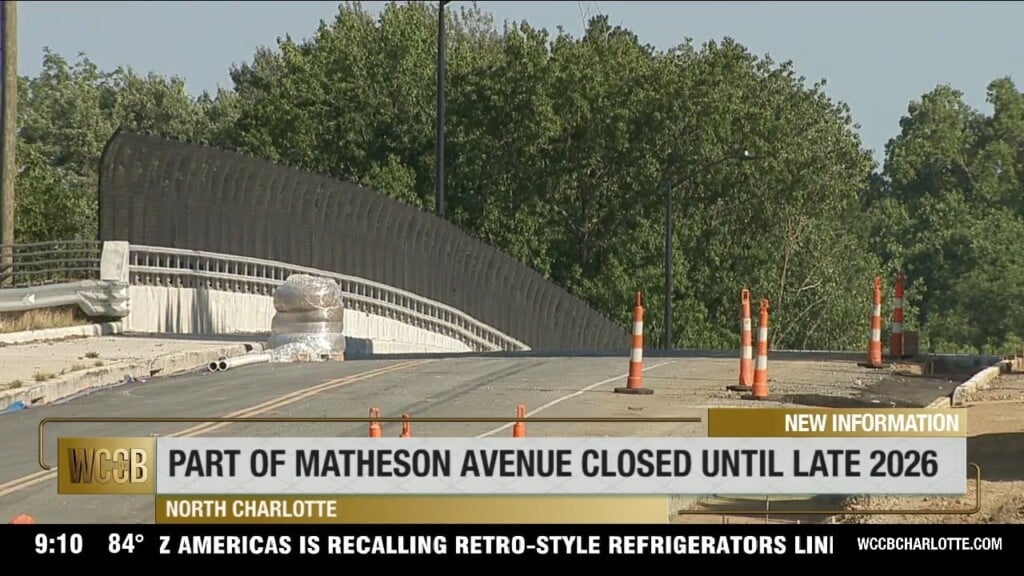 Part Of Matheson Avenue Closed Until Late 2026