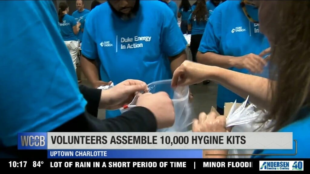 Volunteers Assemble Hygiene Kits