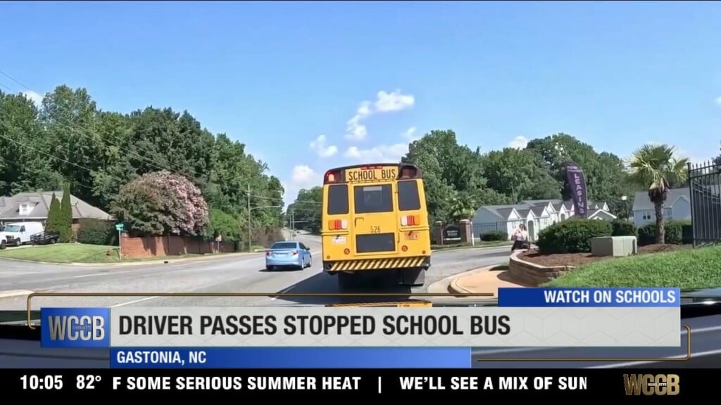 Driver Passes Stopped School Bus
