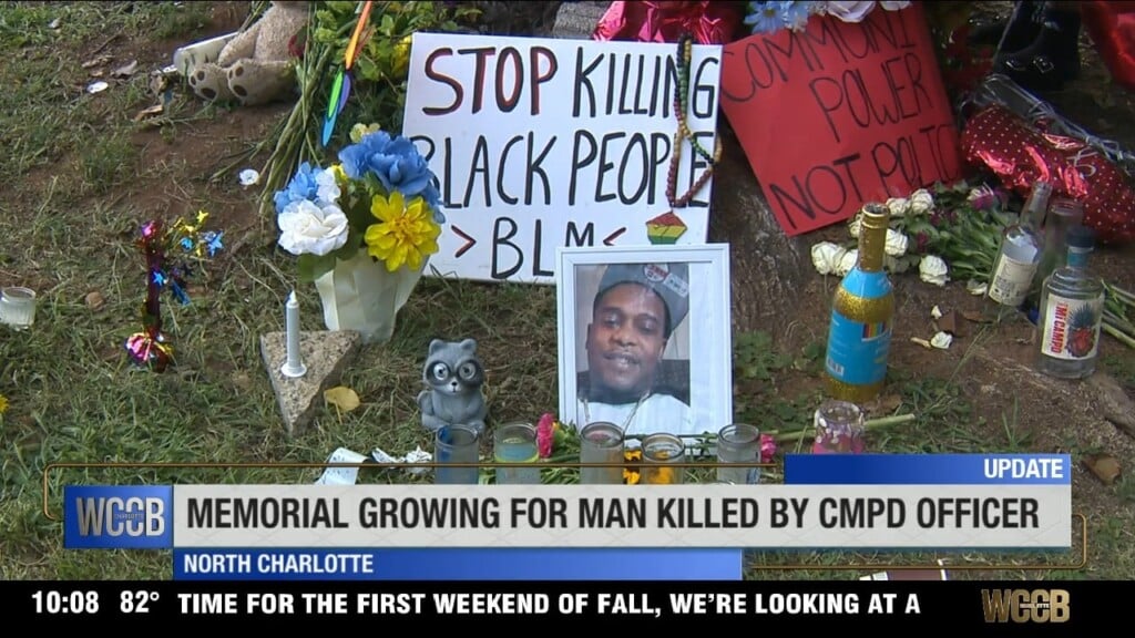 Memorial Growing For Man Killed By Cmpd Officer