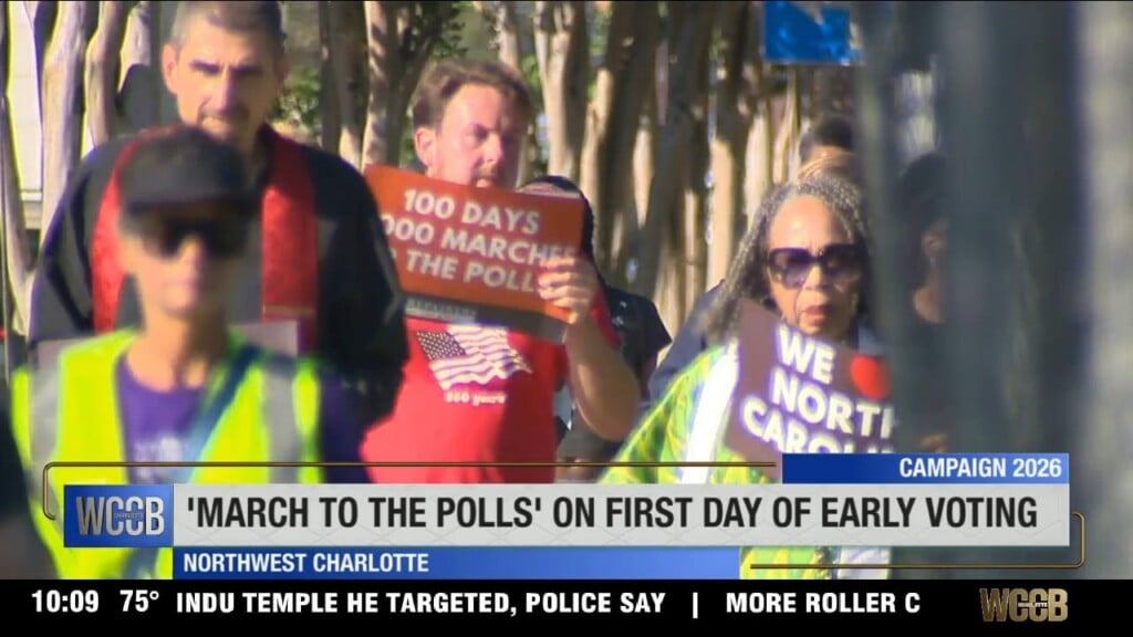 "march To The Polls" On First Day Of Early Voting