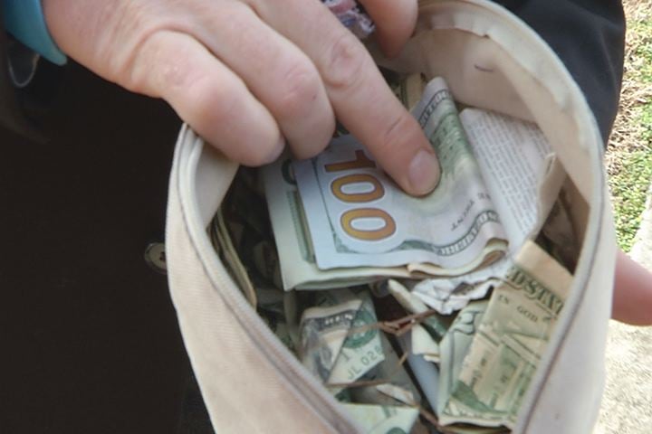 Local man finds cash and other belongings