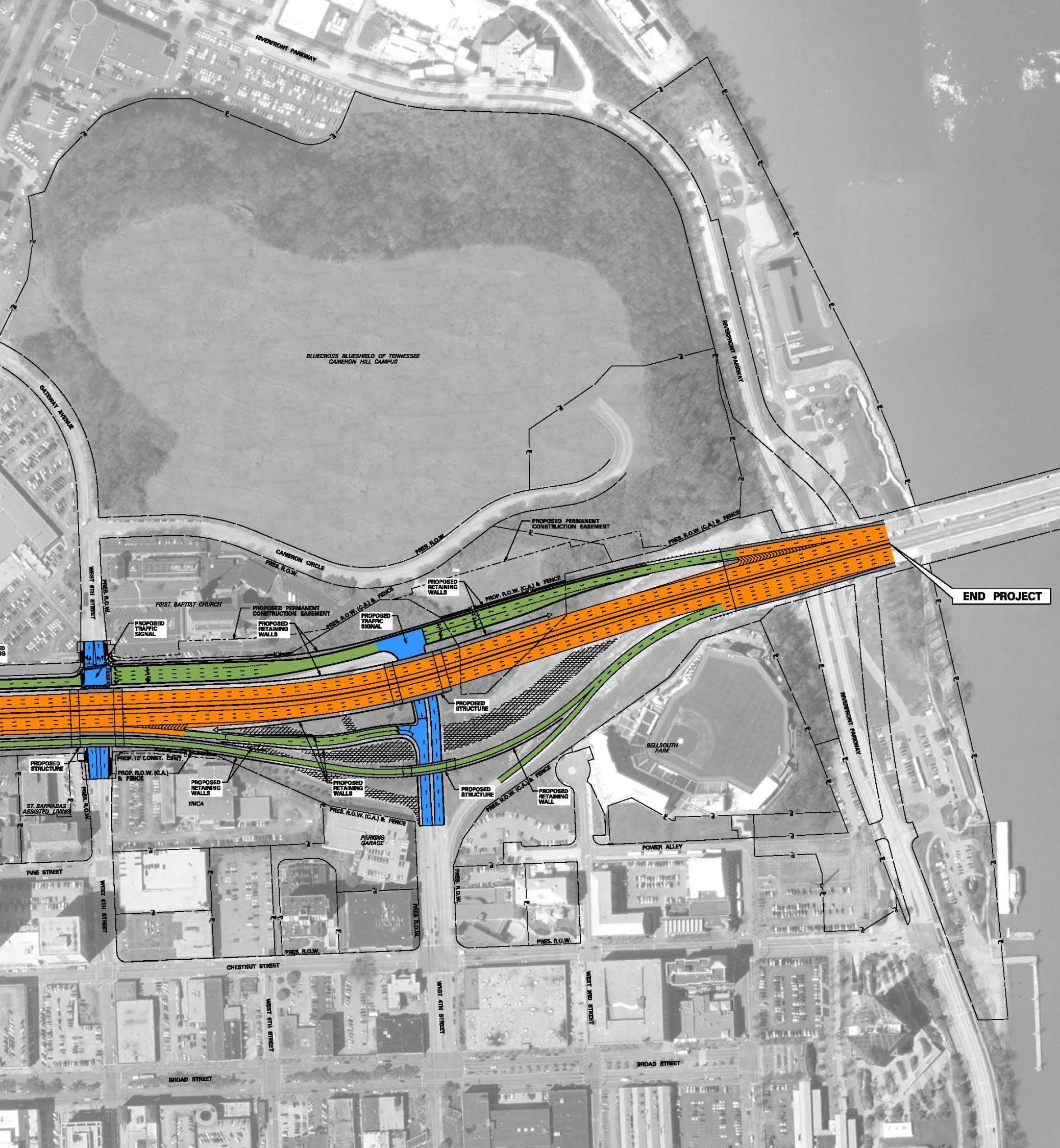 Streetlights disconnected on Olgiati Bridge for construction WDEF