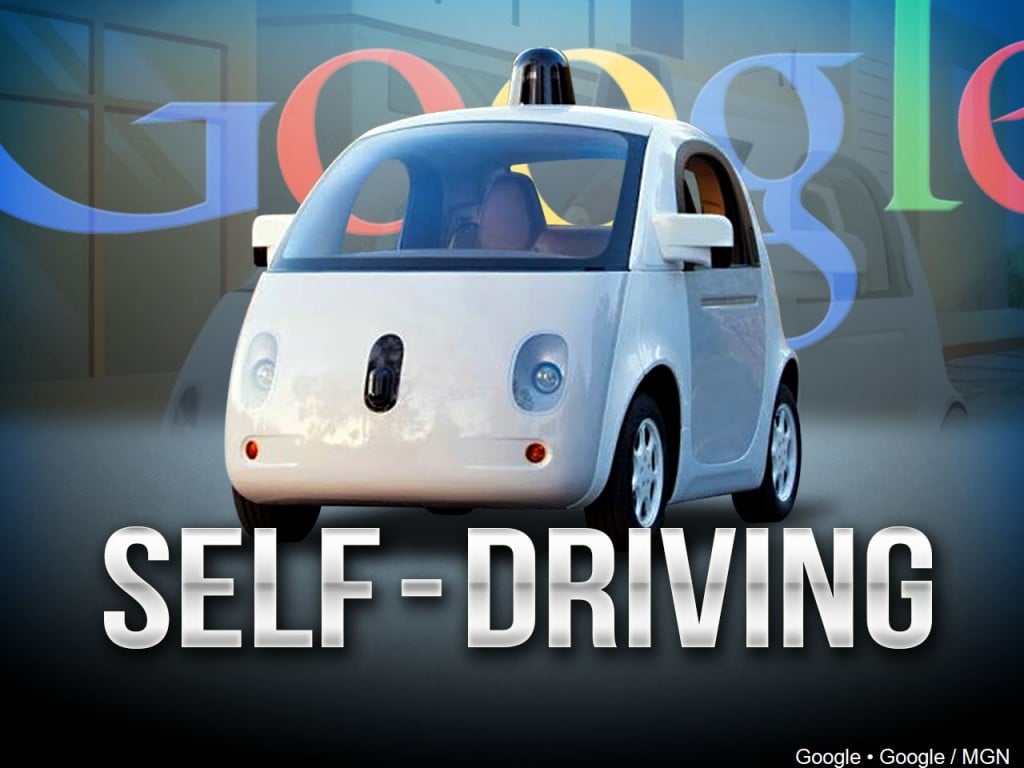 graphic of self-driving car