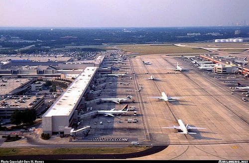 aerial picture of the Atlanta airport