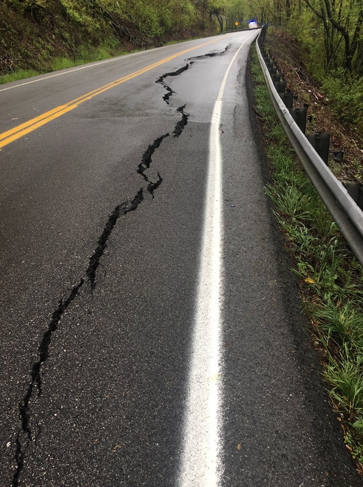 Highway 68 crack