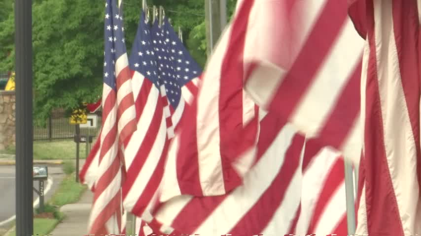 Volunteers Putting Flags Crosses For Ringgold Memorial Day Wdef