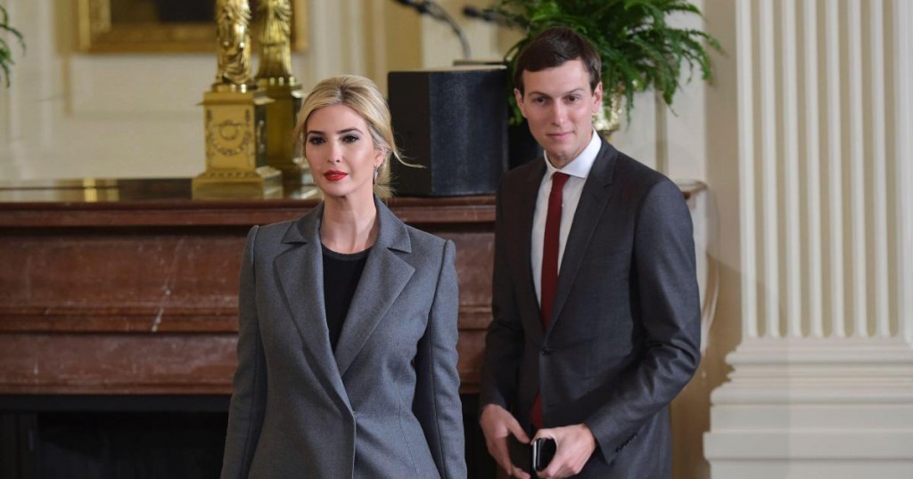 Ivanka Trump and Jared Kushner arrive for a joint press conference by US President Donald Trump and Israel's Prime Minister Benjamin Netanyahu in the East Room of the White House on February 15