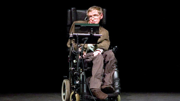 FILE PHOTO: Professor of mathematics at Cambridge University Stephen W. Hawking discusses theories on the origin of the universe in a talk in Berkeley