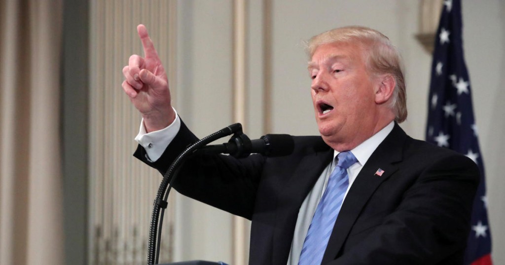 U.S. President Donald Trump holds a news conference on the sidelines of the 73rd session of the United Nations General Assembly in New York