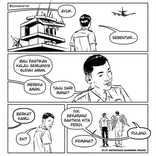 Social media art in tribute to Anthonius Gunawan Agung 