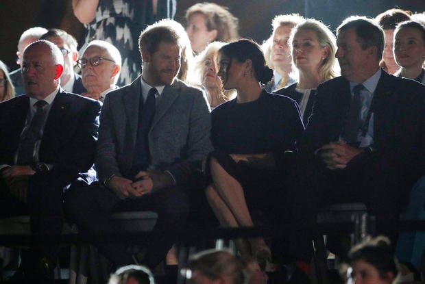 Britain's Prince Harry and his wife Meghan, Duchess of Sussex, attend the opening ceremony of the Invictus Games at the Sydney Opera House, Sydney 
