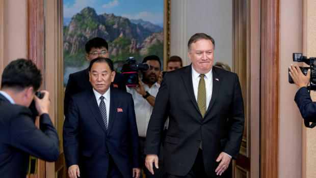 U.S. Secretary of State Mike Pompeo and Kim Yong Chol