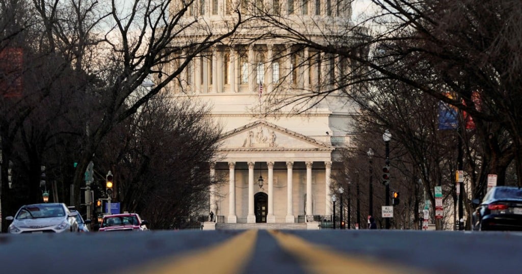 The U.S. Capitol is pictured on the first day of a partial federal government shutdown in Washington