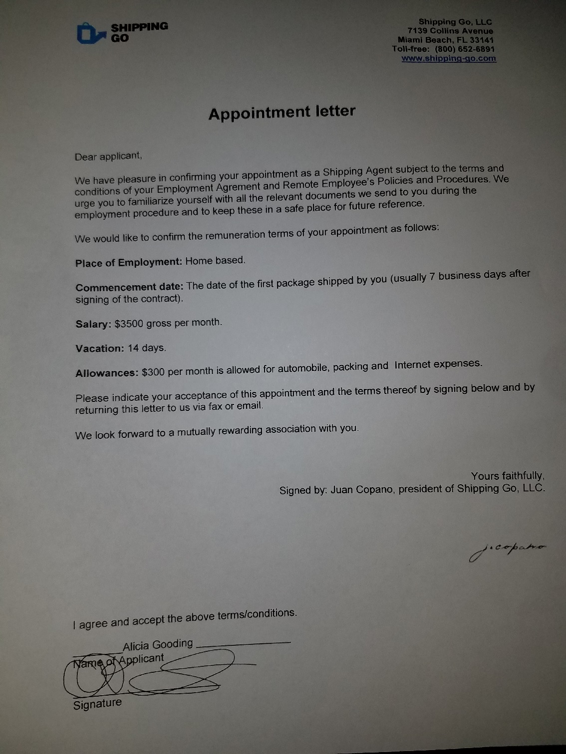 Shipping Agent pitches
