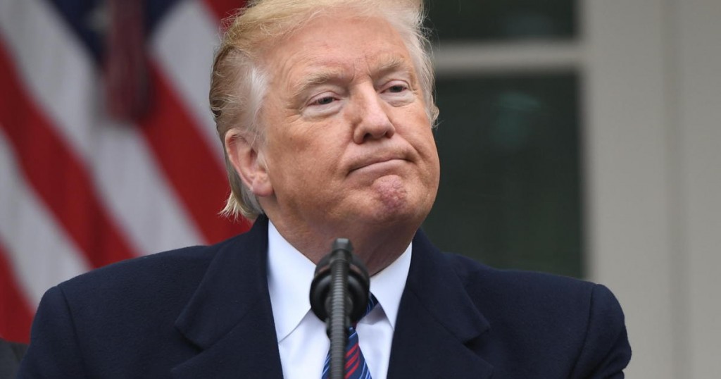 US President Donald Trump speaks at a press conference in the Rose Garden of the White House in Washington
