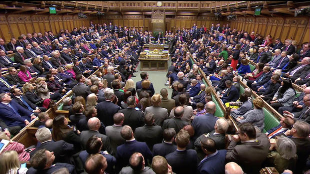 A general view of Parliament after the vote on May's Brexit deal, in London 