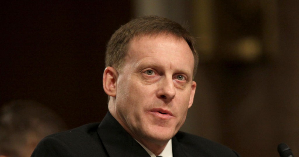 Navy Vice Adm. Michael Rogers testifies on Capitol Hill in Washington
