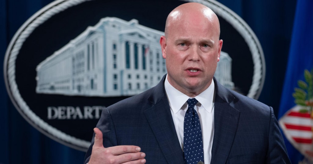 Acting US Attorney General Matthew Whitaker announces a 13-count indictment of financial fraud charges against Chinese telecommunications manufacturer Huawei
