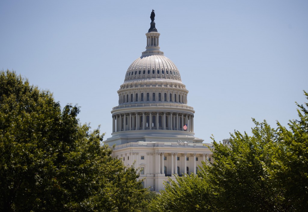 The U.S. Capitol dome is seen