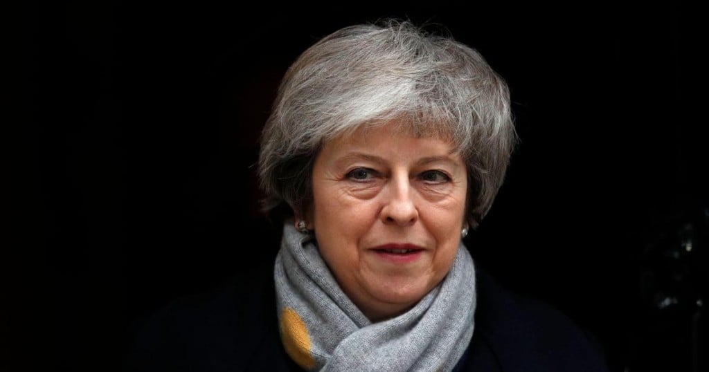 Britain's Prime Minister Theresa May leaves Downing street after the weekly cabinet meeting in London on January 15