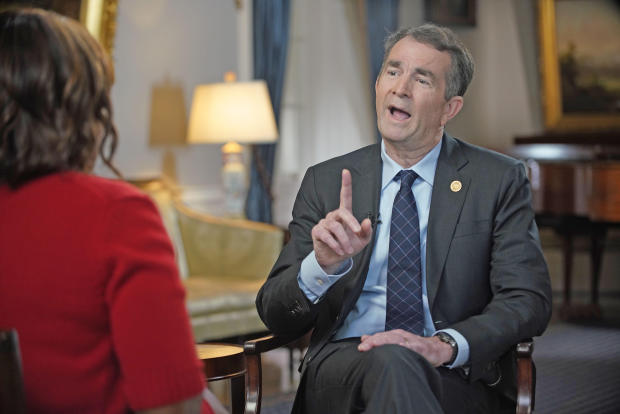 "CBS This Morning" co-host Gayle King interviews Virginia Governor Ralph Northam in the Governor's Mansion in Richmond