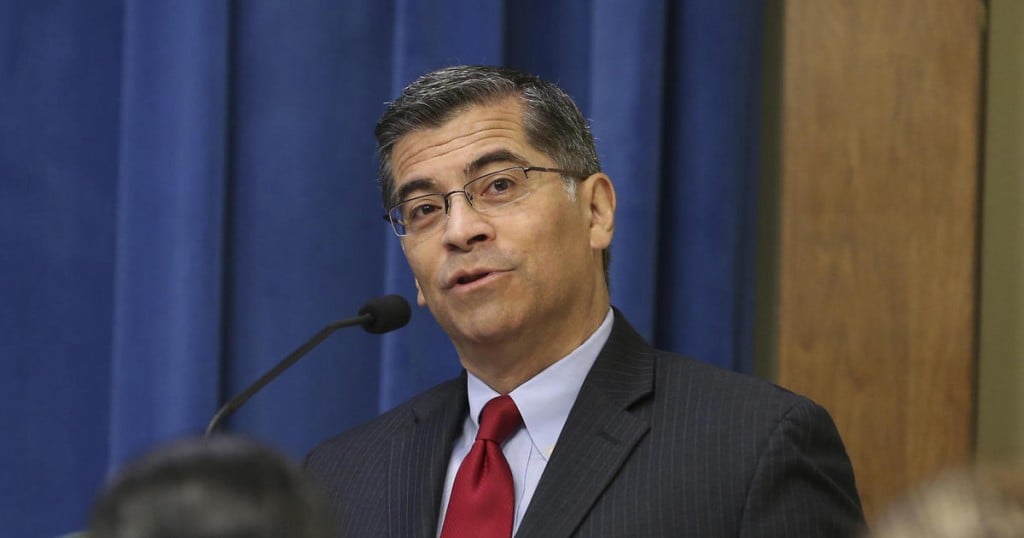 Attorney General Xavier Becerra speaks at the annual Governor's Public Safety Officer Medal of Valor ceremony Monday