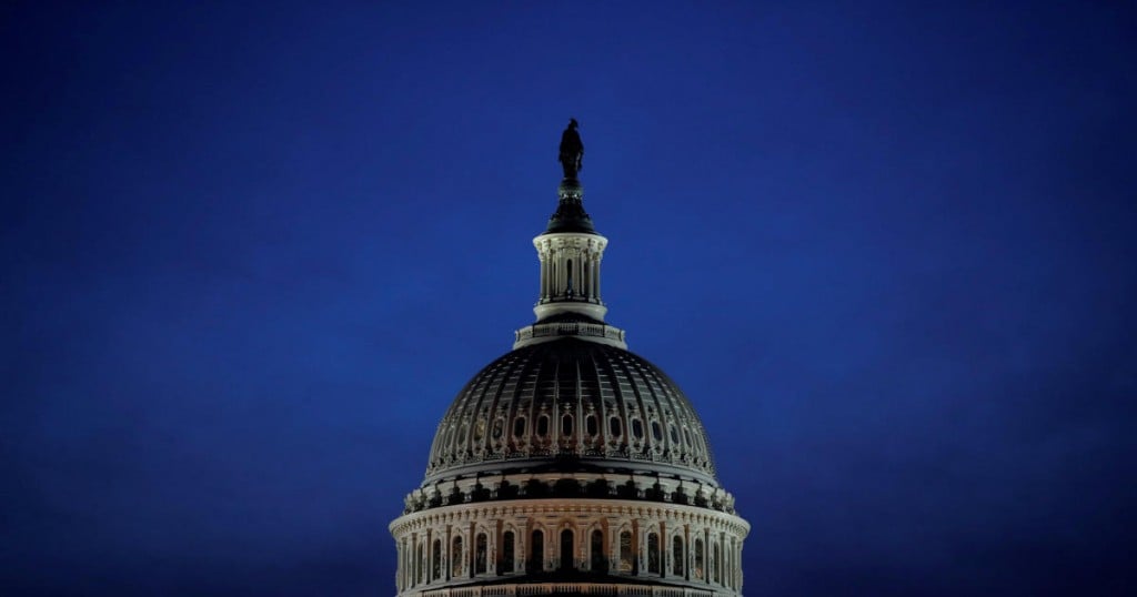 The U.S. Capitol is seen at sunrise in Washington