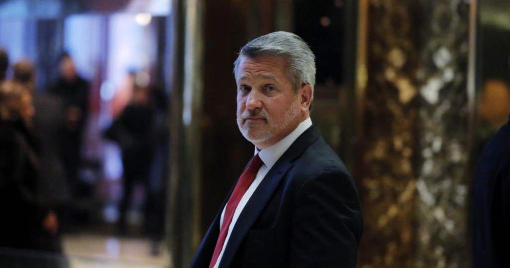 Fox News President Bill Shine departs after meeting with U.S. President-elect Donald Trump at Trump Tower in the Manhattan borough of New York