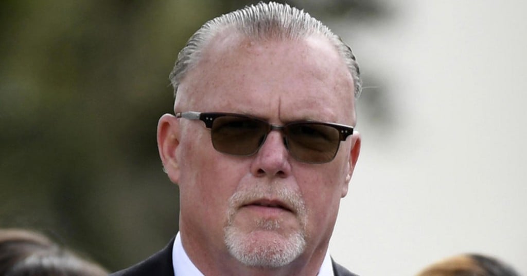 Marjory Stoneman Douglas Principal Ty Thompson leaves the funeral services for slain student Carmen Schentrup