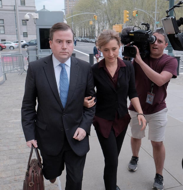 Actress Allison Mack Arrives At Court Over Sex Trafficking Charges 