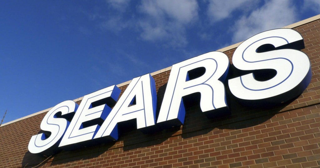 A sign for the Sears department store is seen at Fair Oaks Mall in Fairfax