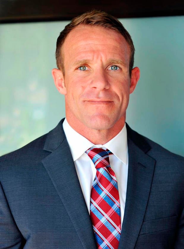 This 2018 photo provided by Andrea Gallagher shows her husband