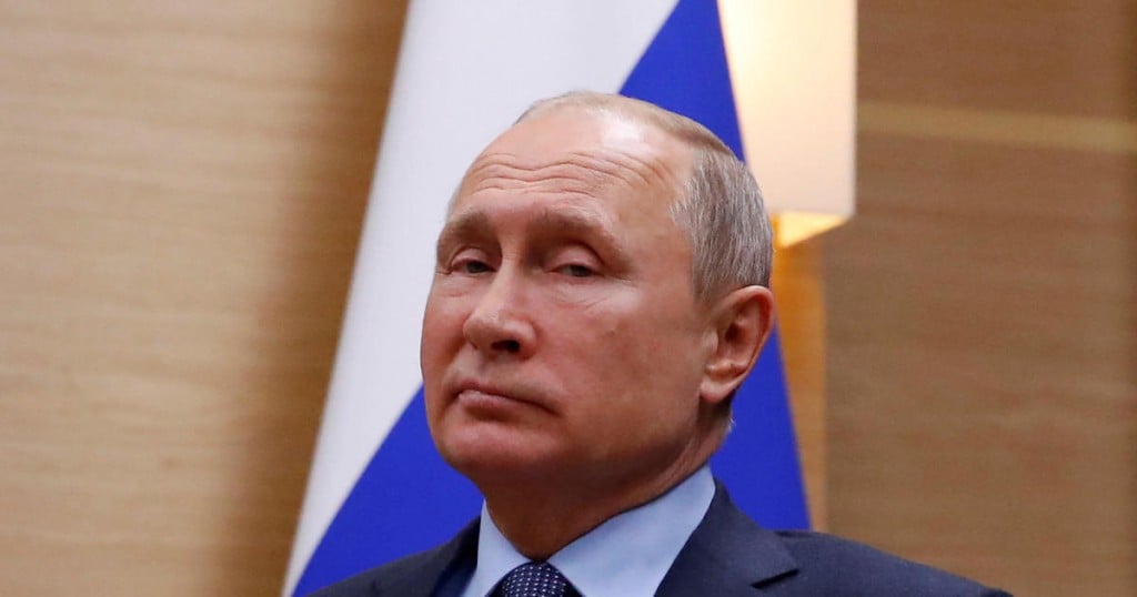 Russian President Vladimir Putin attends a meeting with his Venezuelan counterpart Nicolas Maduro at the Novo-Ogaryovo state residence outside Moscow