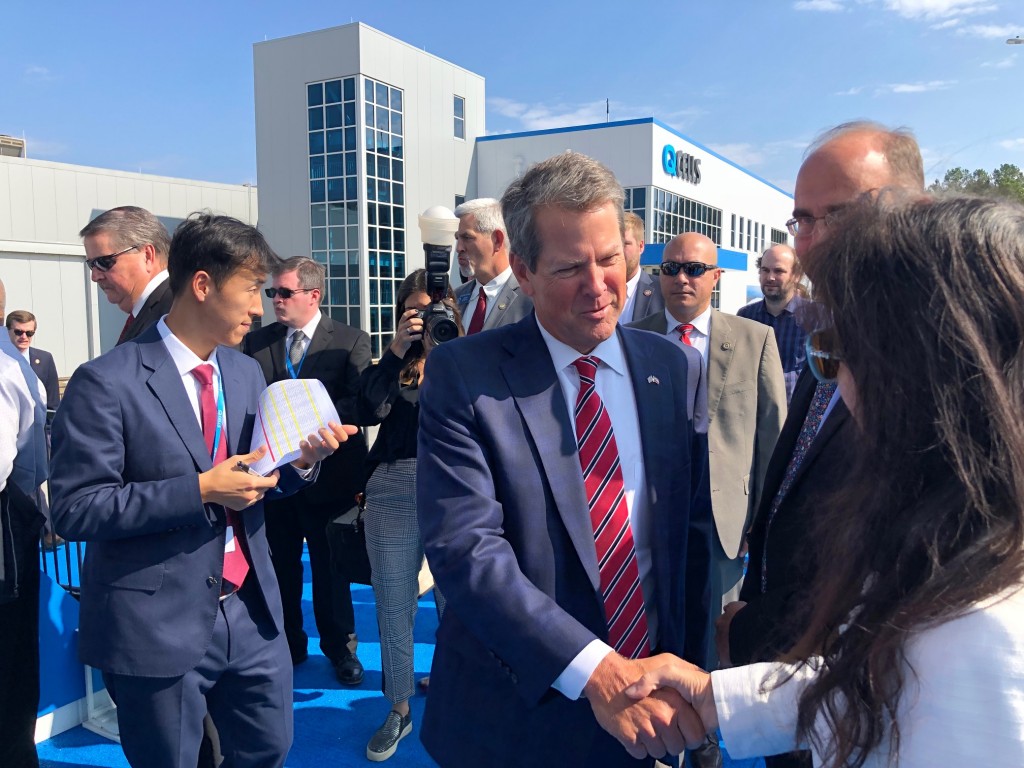 Governor Kemp Tours Q CELLS Solar Panel Factory in Dalton