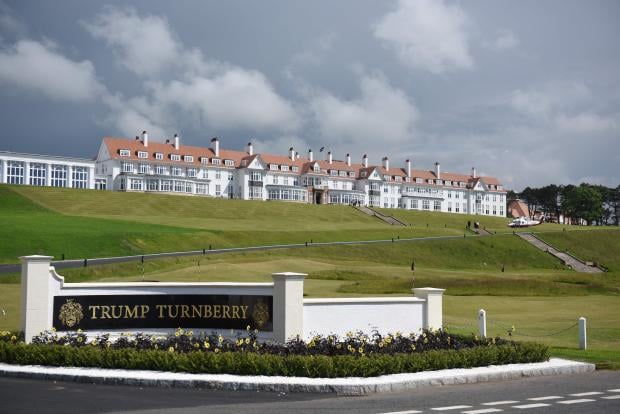 A general view of the newly-renovated Trump Turnberry hotel and golf resort in Turnberry