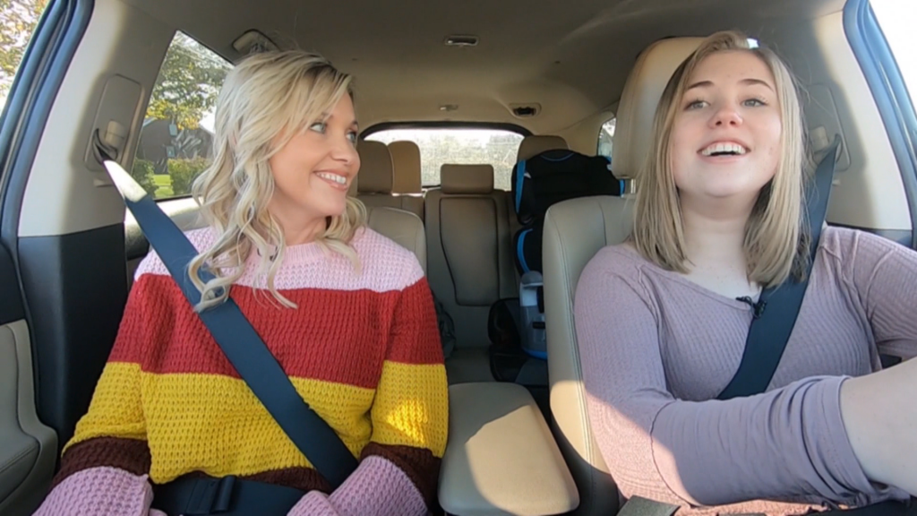 Teaching your teen to drive.