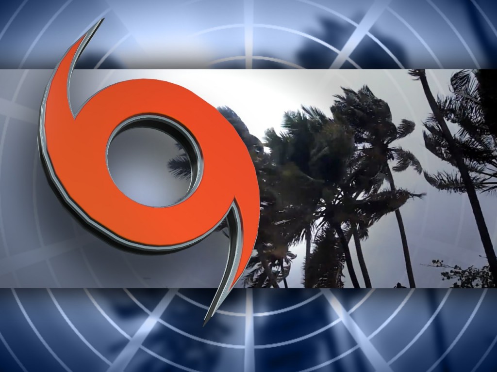 A tropical storm symbol
