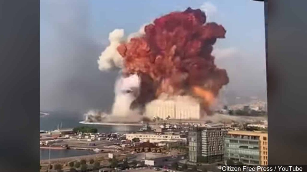 Massive explosion in Lebanon's capital Beirut